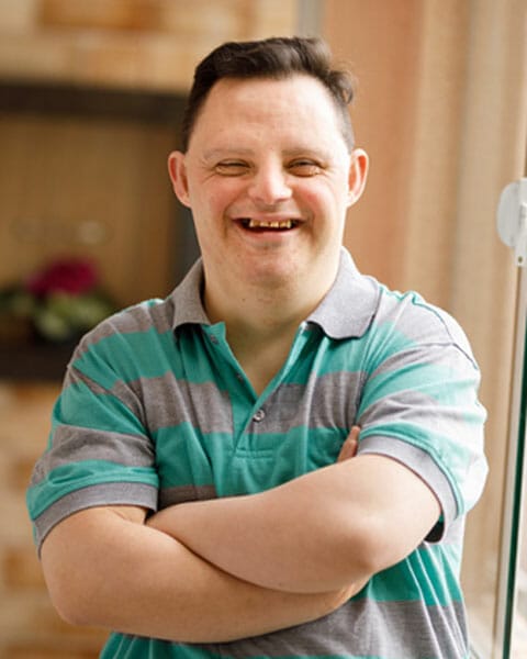 Young resident with down's syndrome